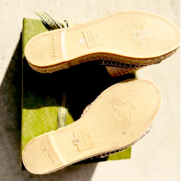 GUCCI ~ Like New! 2023 SE Women's Interlocking G espadrille, size 37, 7US. - Picture 9 of 9